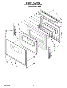 04 - Door Parts parts for Estate Range TES355TQ0 from AppliancePartsPros.com