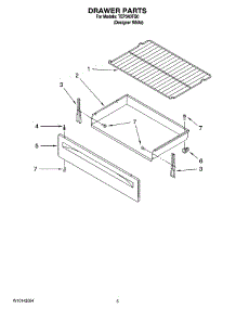 04 - Drawer Parts parts for Estate Range TEP340TQ0 from AppliancePartsPros.com