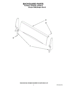 02 - Backguard Parts parts for Estate Range TGP305TT0 from AppliancePartsPros.com