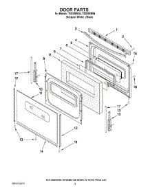 04 - Door Parts parts for Estate Range TES355MQ4 from AppliancePartsPros.com