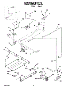 03 - Manifold Parts parts for Estate Range TGP305RW3 from AppliancePartsPros.com