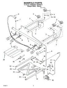 03 - Manifold parts for Estate Range TGS325KQ0 from AppliancePartsPros.com