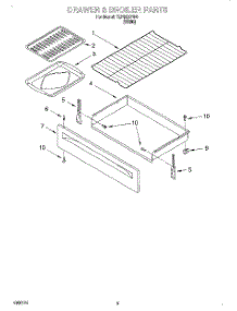04 - Drawer And Broiler parts for Estate Range TEP325GW0 from AppliancePartsPros.com