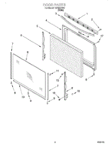 05 - Door, Lit / Optional parts for Estate Range TEP325GW0 from AppliancePartsPros.com