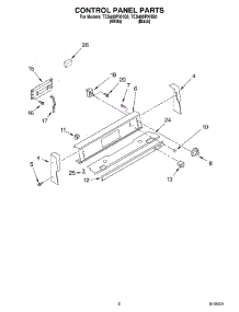 02 - Control Panel parts for Estate Range TES400PXHQ0 from AppliancePartsPros.com