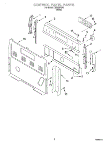 02 - Control Panel parts for Estate Range TES325GW1 from AppliancePartsPros.com