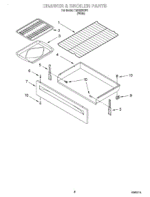 04 - Drawer And Broiler parts for Estate Range TES325GW1 from AppliancePartsPros.com