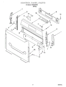 02 - Control Panel parts for Estate Range TGS325GW6 from AppliancePartsPros.com