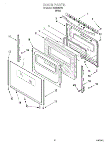 06 - Door, Optional parts for Estate Range TGS325GW6 from AppliancePartsPros.com