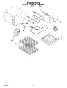 05 - Oven parts for Estate Range TES400PXHB0 from AppliancePartsPros.com