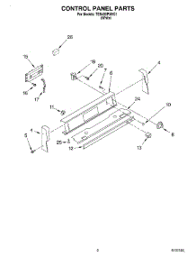 02 - Control Panel parts for Estate Range TES400PXHQ1 from AppliancePartsPros.com
