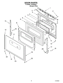 05 - Door, Optional parts for Estate Range TES325KQ0 from AppliancePartsPros.com