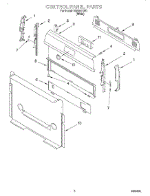 02 - Control Panel parts for Estate Range TGS325EW0 from AppliancePartsPros.com