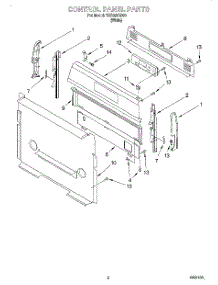 02 - Control Panel parts for Estate Range TGS325GW0 from AppliancePartsPros.com