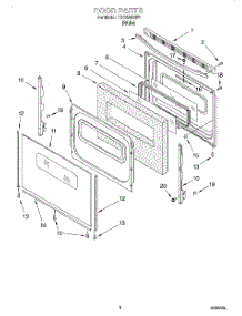 06 - Door, Lit / Optional parts for Estate Range TGS325GW1 from AppliancePartsPros.com