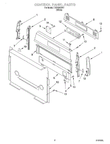 02 - Control Panel parts for Estate Range TGS325GW7 from AppliancePartsPros.com