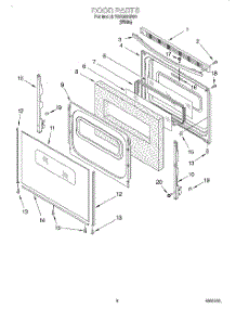 06 - Door, Optional parts for Estate Range TGS325GW0 from AppliancePartsPros.com