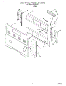 02 - Control Panel parts for Estate Range TES325GW0 from AppliancePartsPros.com