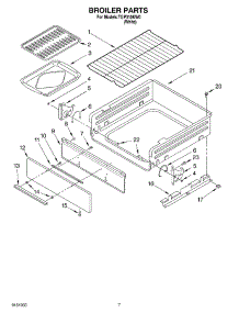 05 - Broiler parts for Estate Range TGP310KW0 from AppliancePartsPros.com