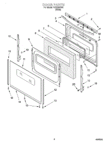 06 - Door, Optional parts for Estate Range TGS325GW5 from AppliancePartsPros.com