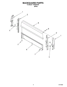 02 - Backguard parts for Estate Range TGP302KW0 from AppliancePartsPros.com