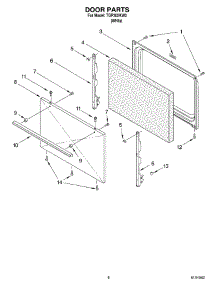 06 - Door parts for Estate Range TGP302KW0 from AppliancePartsPros.com