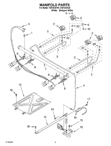 03 - Manifold parts for Estate Range TGP325KW0 from AppliancePartsPros.com