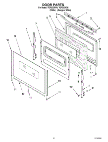 06 - Door, Optional parts for Estate Range TGP325KW0 from AppliancePartsPros.com