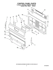 02 - Control Panel Parts parts for Estate Range TGS325VB2 from AppliancePartsPros.com