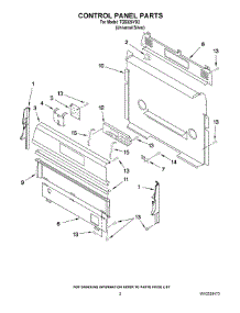 02 - Control Panel Parts parts for Estate Range TGS326VD2 from AppliancePartsPros.com