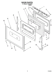 06 - Door, Optional parts for Estate Range TGP310KW0 from AppliancePartsPros.com