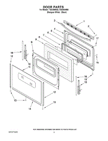 04 - Door Parts parts for Estate Range TES355MB5 from AppliancePartsPros.com