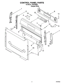 02 - Control Panel Parts parts for Estate Range TGS325MQ4 from AppliancePartsPros.com