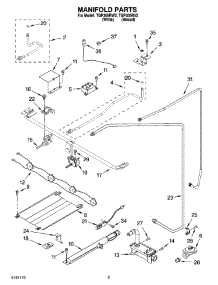 03 - Manifold Parts parts for Estate Range TGP305RV2 from AppliancePartsPros.com