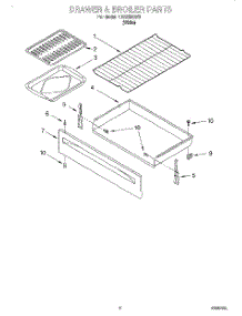 04 - Drawer And Broiler parts for Estate Range TES325GW0 from AppliancePartsPros.com