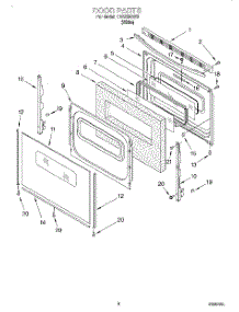 05 - Door, Lit / Optional parts for Estate Range TES325GW0 from AppliancePartsPros.com