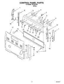 02 - Control Panel parts for Estate Range TEP315KW0 from AppliancePartsPros.com