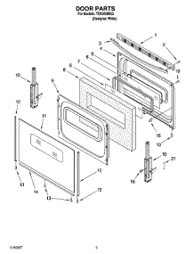 04 - Door Parts parts for Estate Range TES355MQ3 from AppliancePartsPros.com