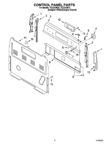 02 - Control Panel Parts parts for Estate Range TES355MT2 from AppliancePartsPros.com