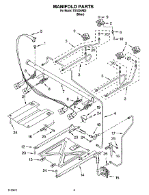 03 - Manifold Parts parts for Estate Range TGS326RD2 from AppliancePartsPros.com