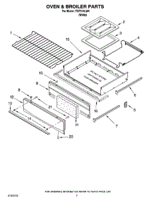 05 - Oven & Broiler Parts parts for Estate Range TGP310LW4 from AppliancePartsPros.com