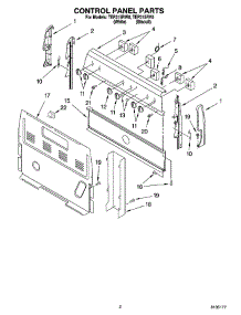 02 - Control Panel Parts parts for Estate Range TEP315RW0 from AppliancePartsPros.com