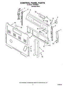 02 - Control Panel Parts parts for Estate Range TES356RD0 from AppliancePartsPros.com
