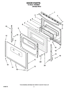 04 - Door Parts parts for Estate Range TES356RD0 from AppliancePartsPros.com