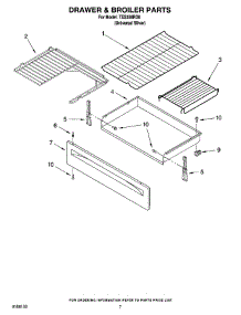 05 - Drawer & Broiler Parts, Optional Parts parts for Estate Range TES356RD0 from AppliancePartsPros.com