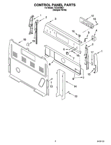 02 - Control Panel Parts parts for Estate Range TES325MQ1 from AppliancePartsPros.com