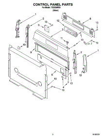 02 - Control Panel Parts parts for Estate Range TGS326RD1 from AppliancePartsPros.com