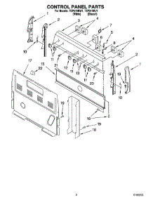 02 - Control Panel Parts parts for Estate Range TEP315RV1 from AppliancePartsPros.com