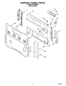 02 - Control Panel Parts parts for Estate Range TES326RD0 from AppliancePartsPros.com