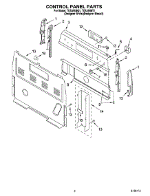 02 - Control Panel Parts parts for Estate Range TES355MT1 from AppliancePartsPros.com